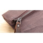 P7 WAX MARENGO UNISEX™ damski plecak + torba 2w1 płótno - skóra naturalna . Khaki